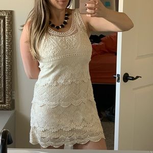 Lace dress with matching slip